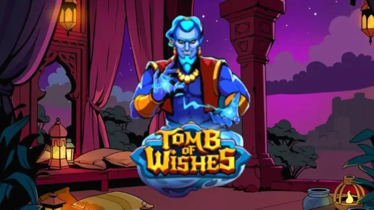 Tomb of Wishes slot machine interface with Arabian theme
